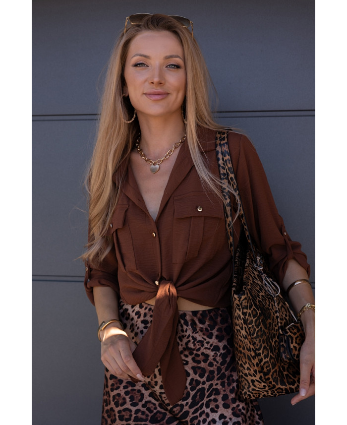 Koszula Tikko Brązowa