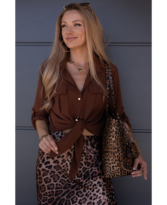 Koszula Tikko Brązowa