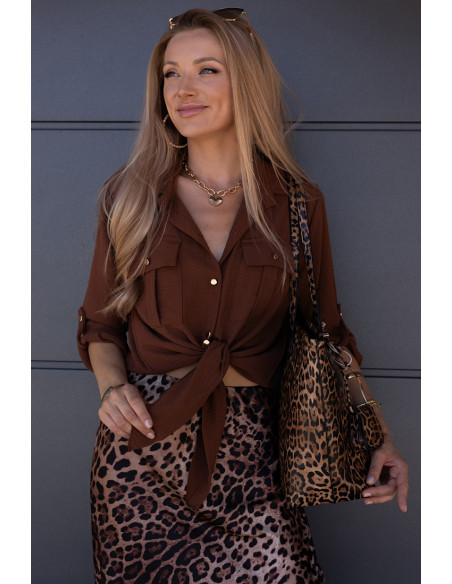 Koszula Tikko Brązowa