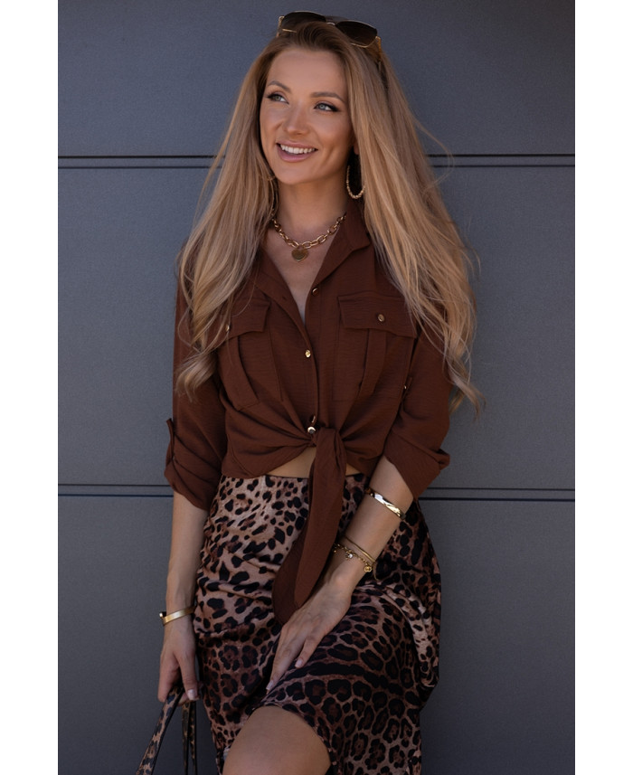 Koszula Tikko Brązowa