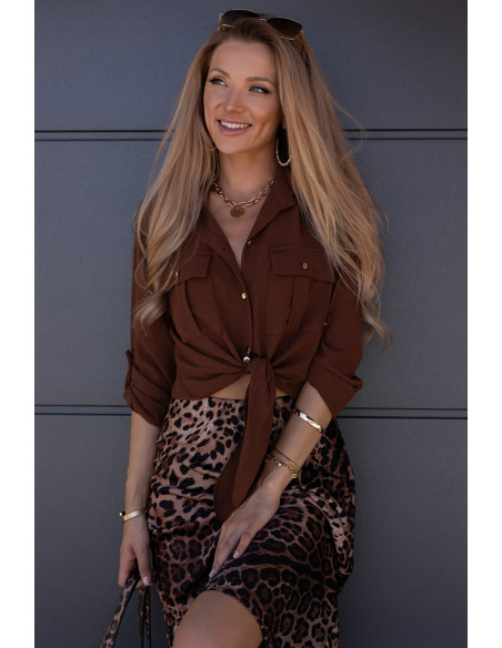 Koszula Tikko Brązowa