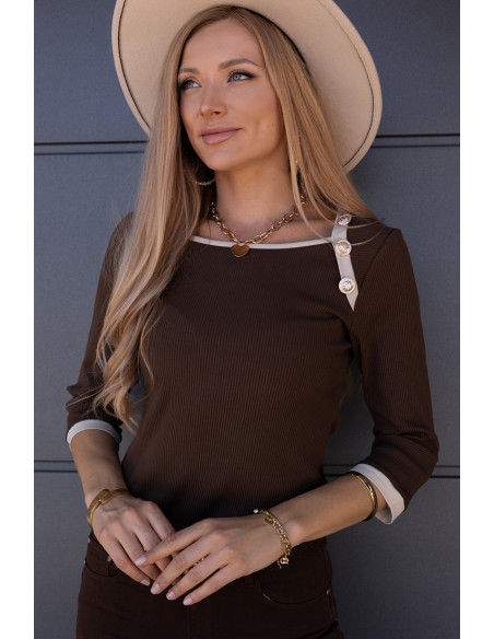 Bluzka Selly Brązowa