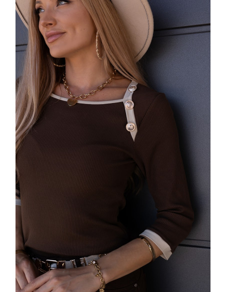 Bluzka Selly Brązowa