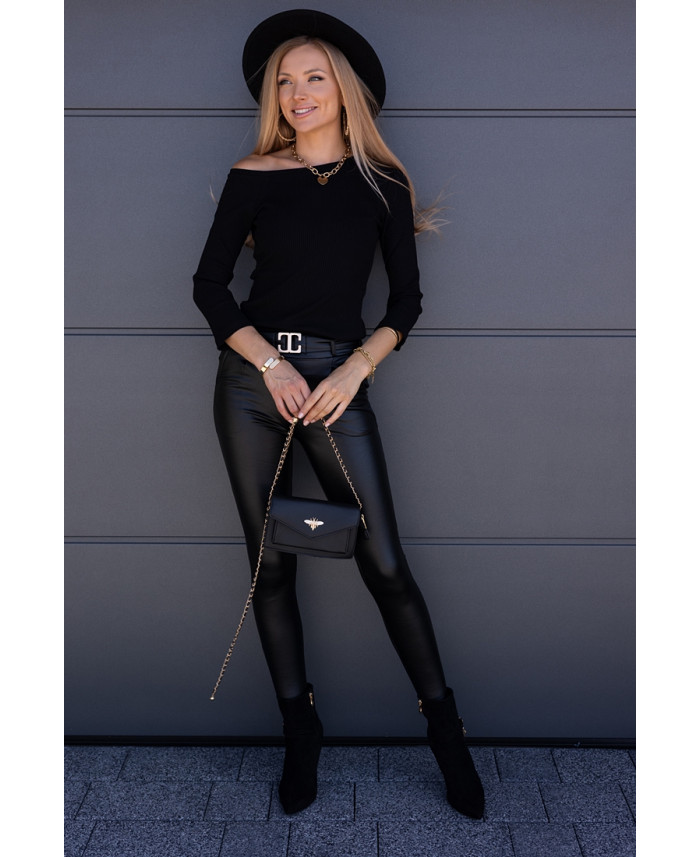 Spodnie Woskowane Leon Czarne