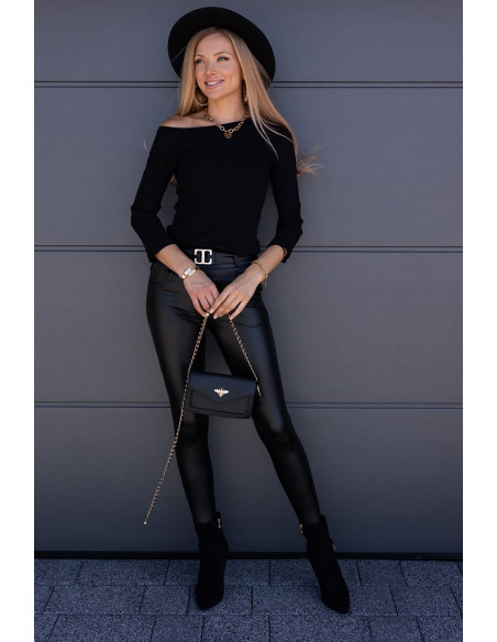 Spodnie Woskowane Leon Czarne