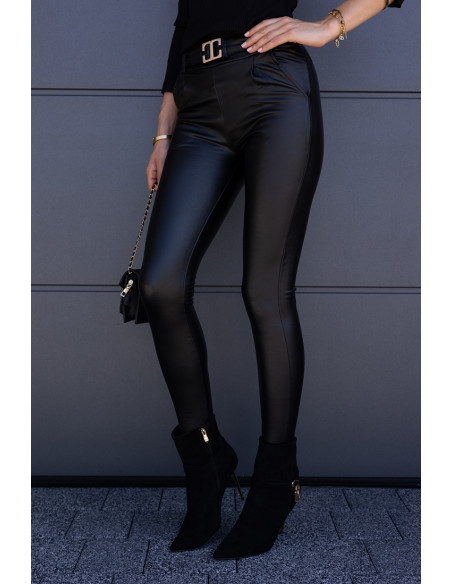 Spodnie Woskowane Leon Czarne