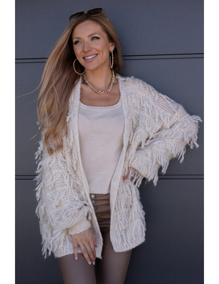 Sweter Kardigan Noodle Beżowy