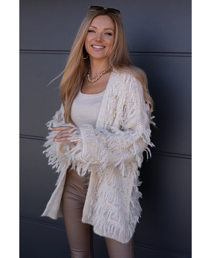 Sweter Kardigan Noodle Beżowy