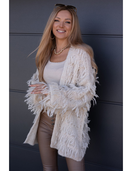 Sweter Kardigan Noodle Beżowy