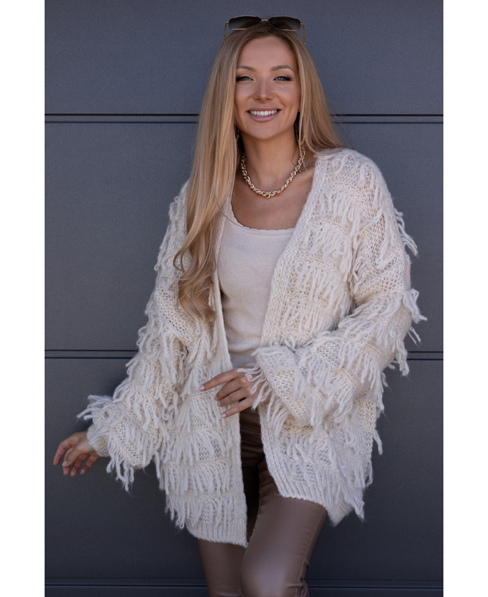 Sweter Kardigan Noodle Beżowy