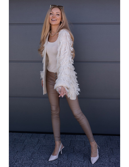 Sweter Kardigan Noodle Beżowy