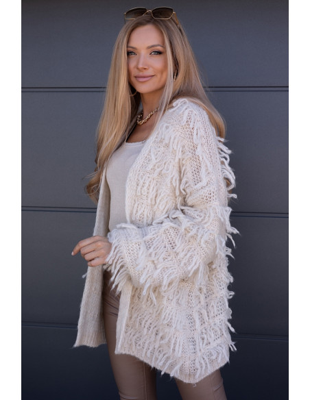 Sweter Kardigan Noodle Beżowy