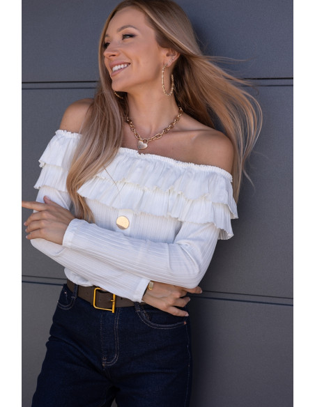 Bluzka Hiszpanka Finez Biała