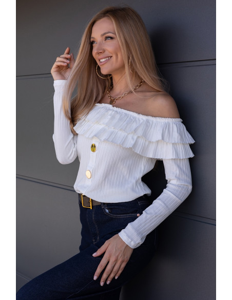 Bluzka Hiszpanka Finez Biała