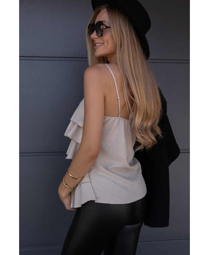 Bluzka Falbany Beżowa