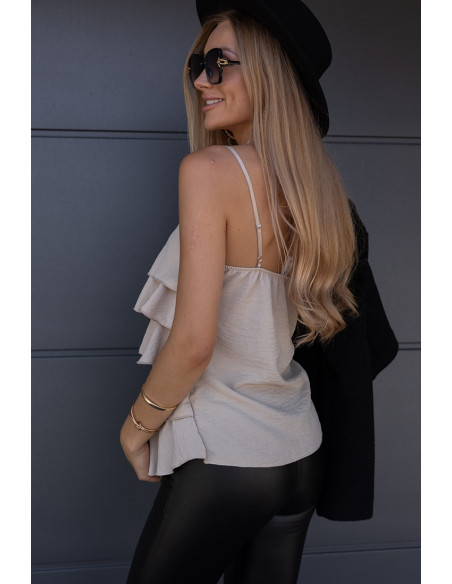 Bluzka Falbany Beżowa