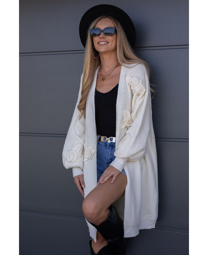 Sweter Kardigan Rosess Kremowy