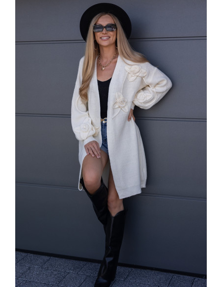 Sweter Kardigan Rosess Kremowy