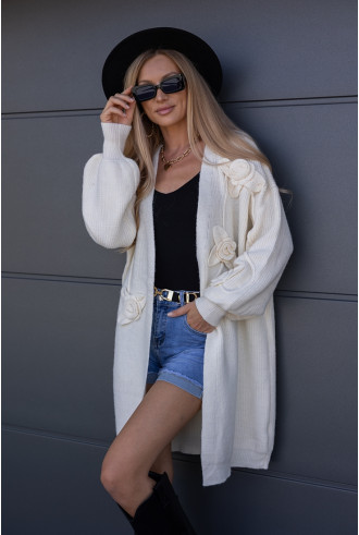 Sweter Kardigan Rosess Kremowy