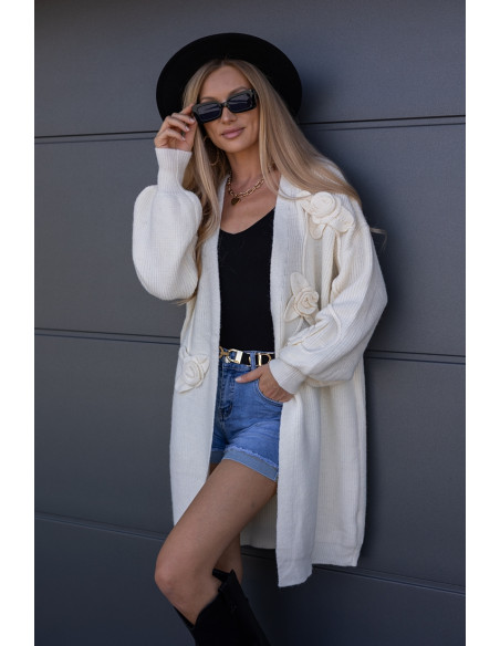 Sweter Kardigan Rosess Kremowy