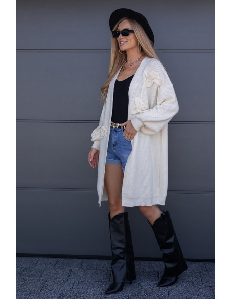Sweter Kardigan Rosess Kremowy