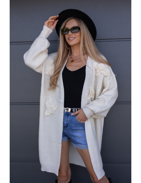 Sweter Kardigan Rosess Kremowy