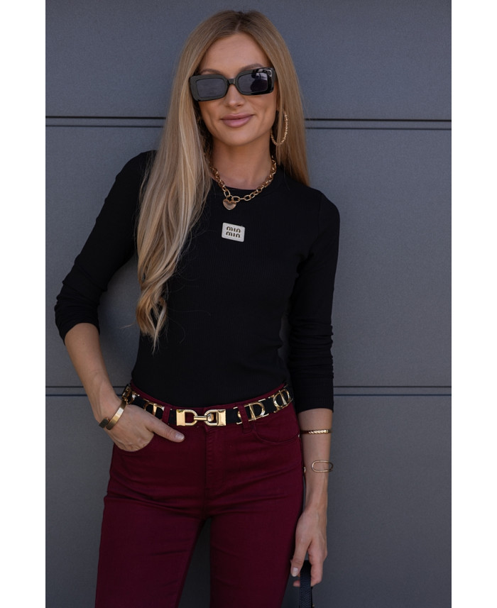 Bluzka Prążek Moni Czarna