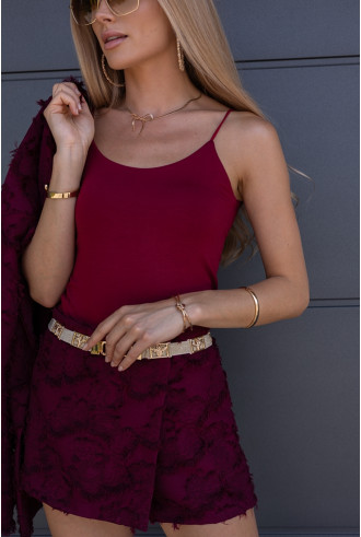 Bluzka Top Classic Burgund