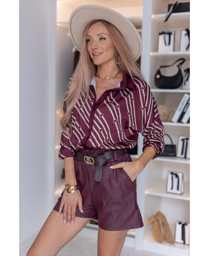 Krótkie Spodenki Nossa Bordowe