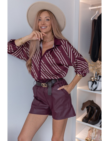 Krótkie Spodenki Nossa Bordowe