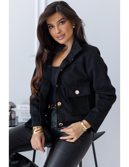 Kurtka Zamszowa Bridge Czarna