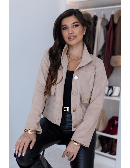 Kurtka Zamszowa Bridge Beżowa