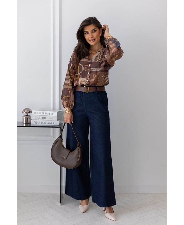 Koszula Horses Brązowa