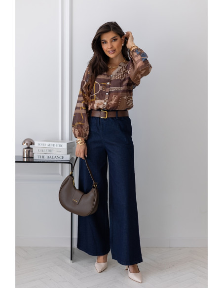 Koszula Horses Brązowa