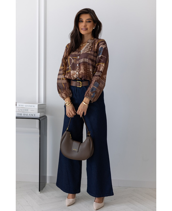 Koszula Horses Brązowa