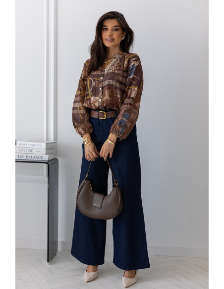 Koszula Horses Brązowa