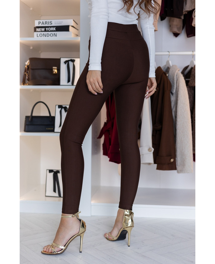 Leginsy Buttoni Brązowe