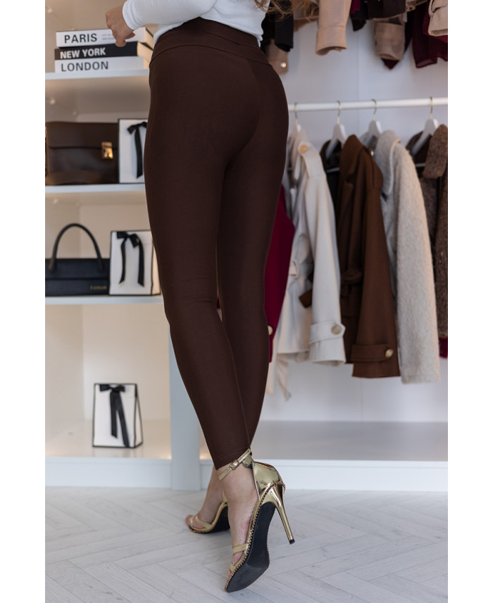 Leginsy Buttoni Brązowe