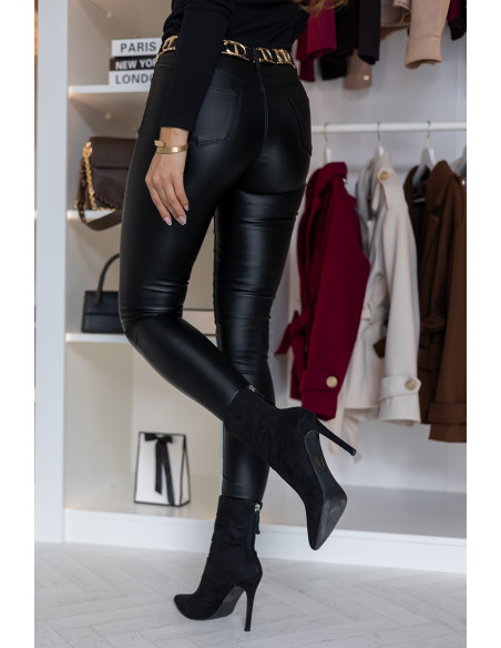 Spodnie Woskowane Czarne