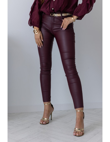 Spodnie Woskowane Bordowe II
