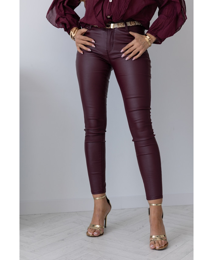 Spodnie Woskowane Bordowe II