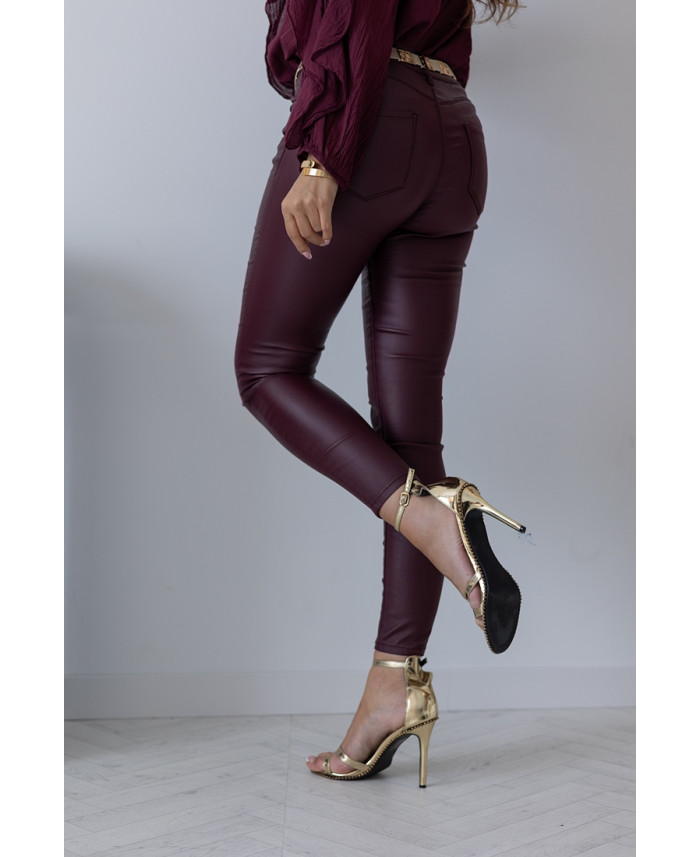 Spodnie Woskowane Bordowe II