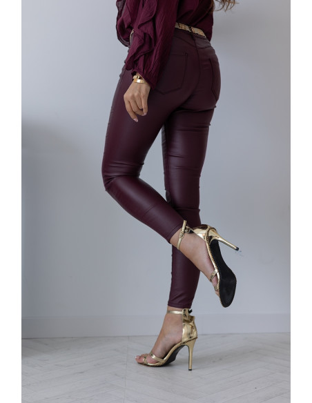 Spodnie Woskowane Bordowe II