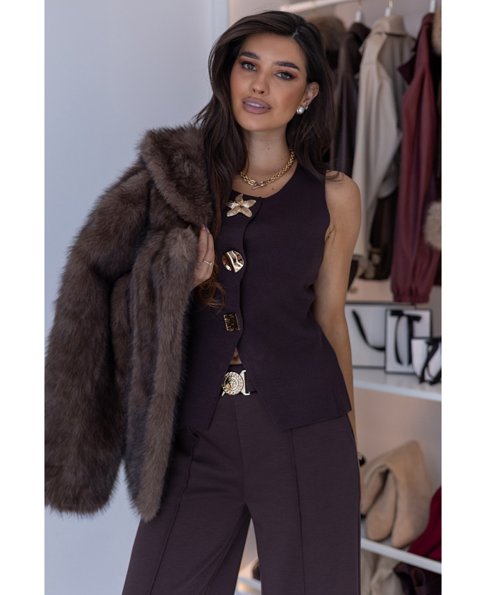 Bluzka Toffi Brązowa