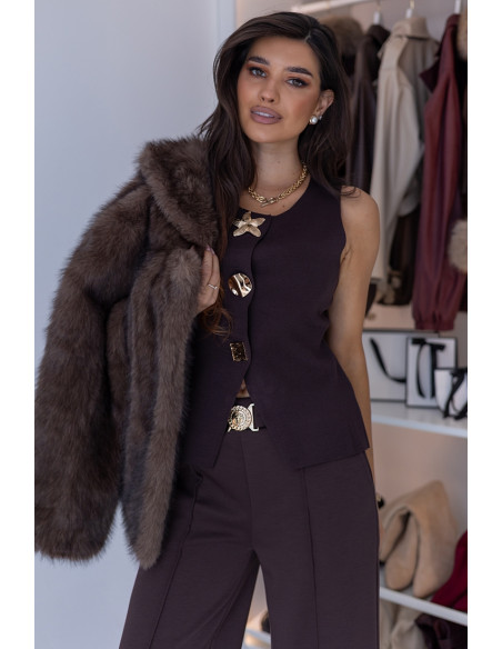 Bluzka Toffi Brązowa