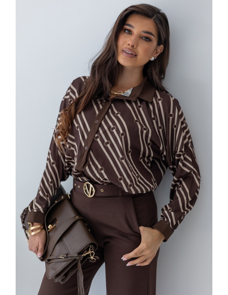 Koszula Satin Vero Brązowa