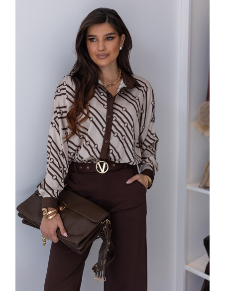 Koszula Satin Vero Beżowa