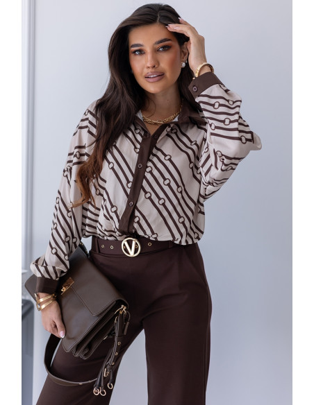 Koszula Satin Vero Beżowa