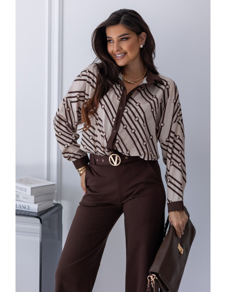 Koszula Satin Vero Beżowa