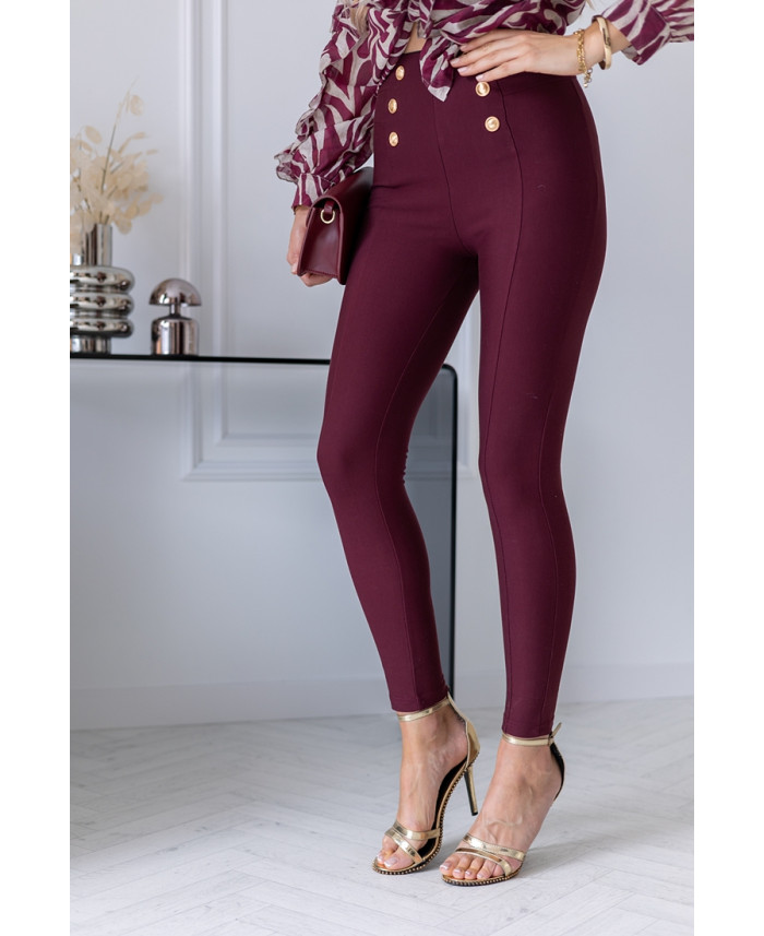 Leginsy Buttoni Bordowe